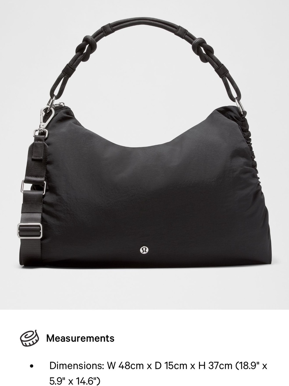 Lululemon Ruched Convertable Tote 16 L